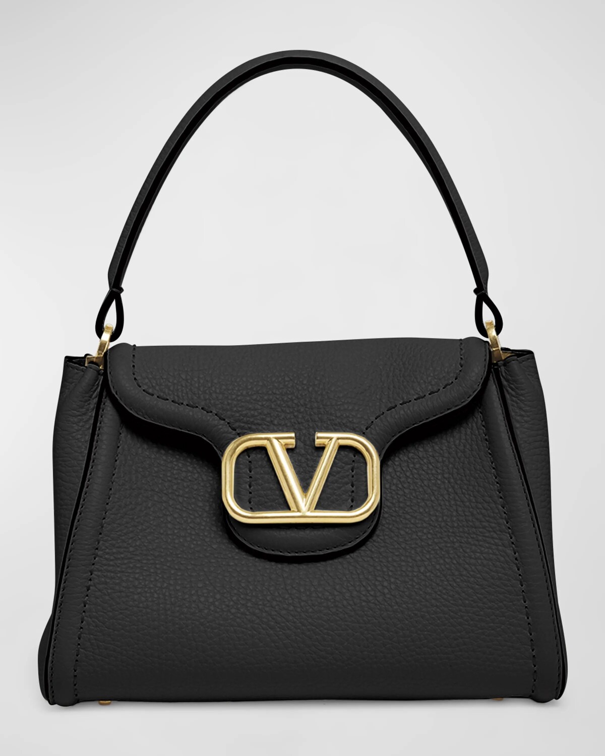 

Кожаная сумка Alltime с верхней ручкой Valentino Garavani, цвет Nero