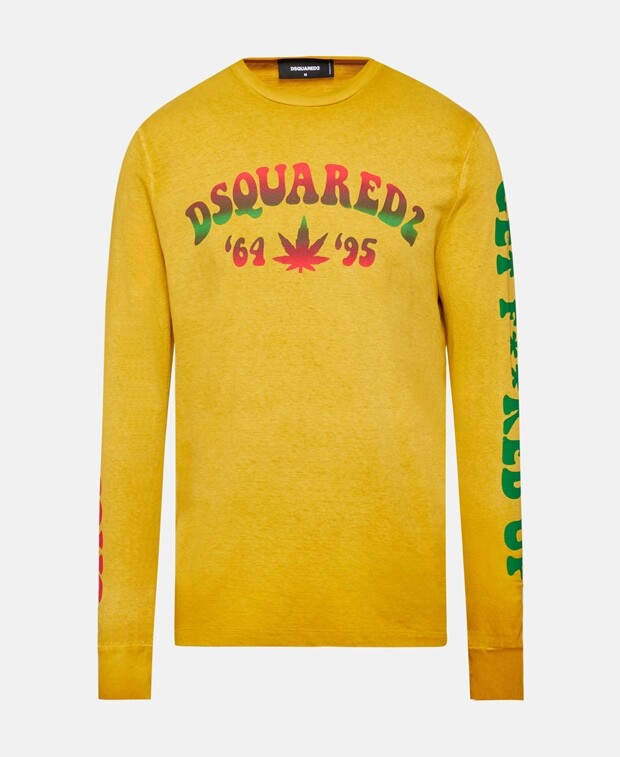 

Топ с длинными рукавами Dsquared2, золотой
