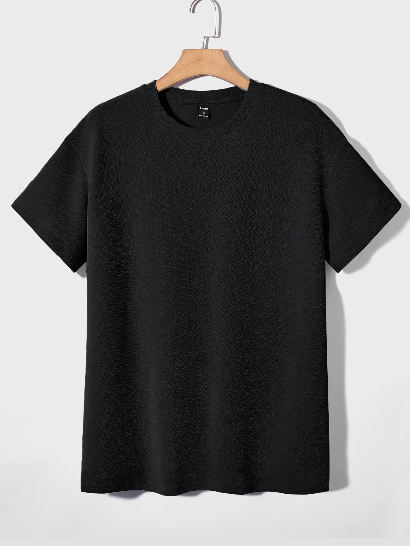 Мужская однотонная оверсайз-футболка с круглым вырезом и заниженными плечами Manfinity Hypemode, черный