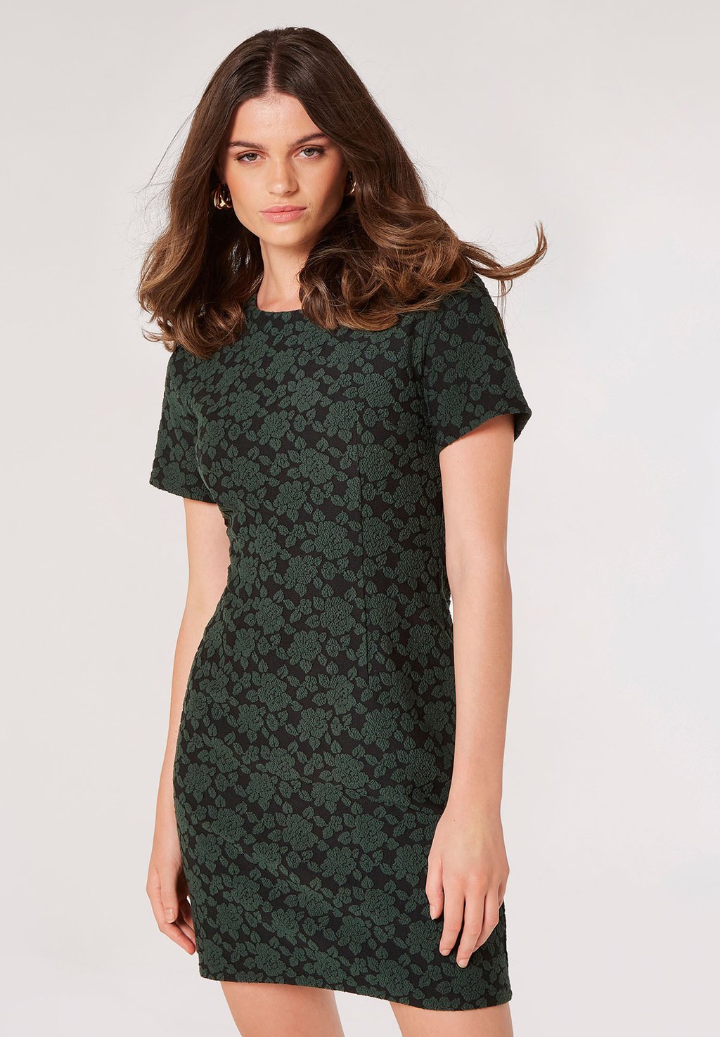 Платье-футляр Jacquard Apricot, зеленый