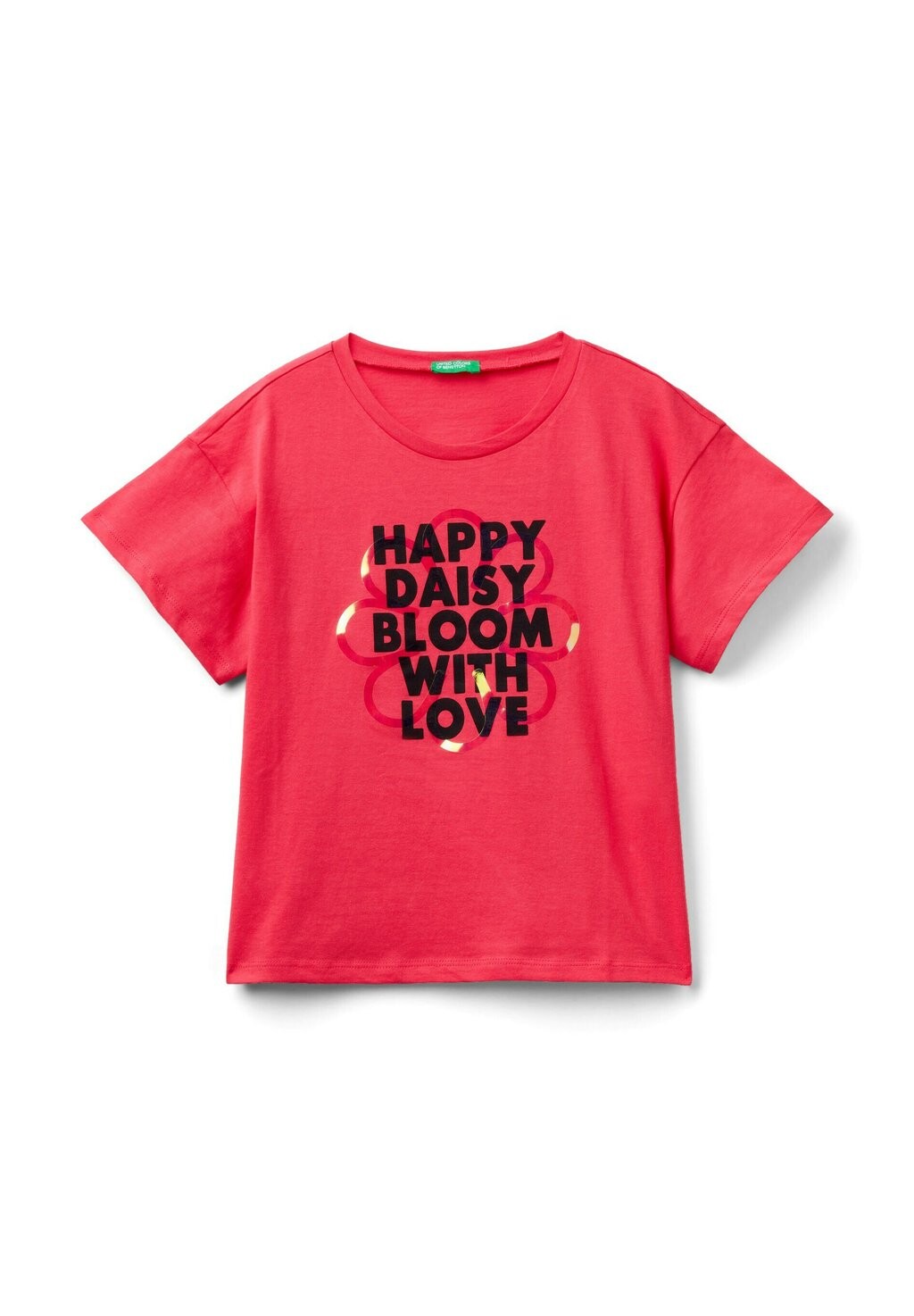 

Футболка с принтом Short Sleeve United Colors of Benetton, красный
