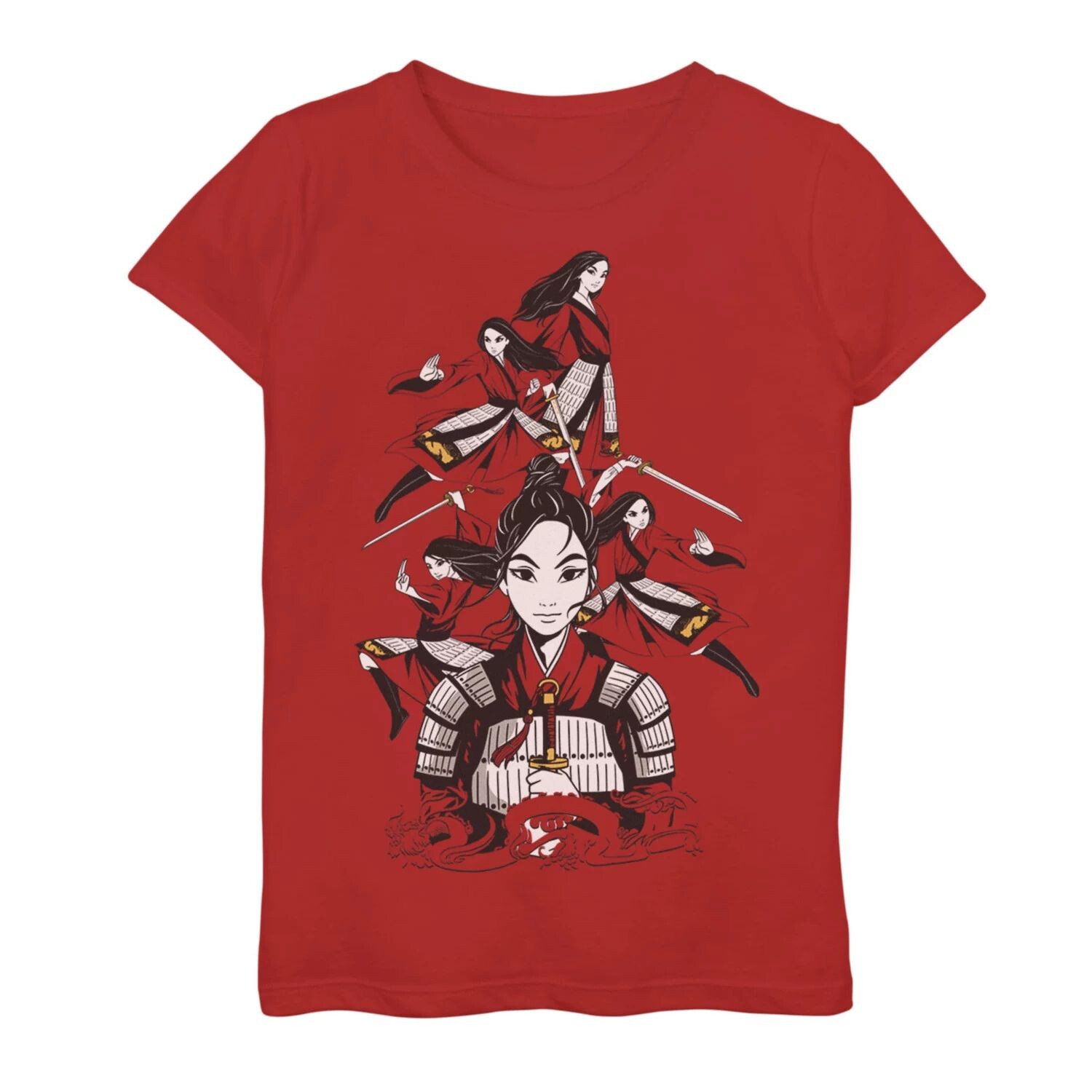 

Футболка с графическим рисунком Disney's Mulan Girls 7–16 Live Action Mulan Poses Disney