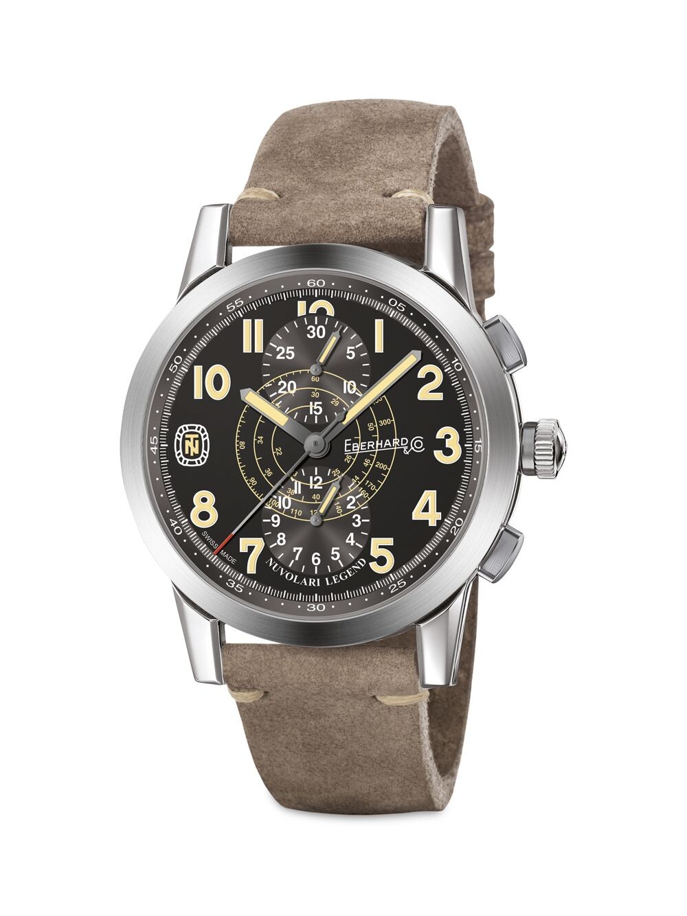 

Часы Nuvolari Legend со стальным кожаным ремешком Eberhard, черный