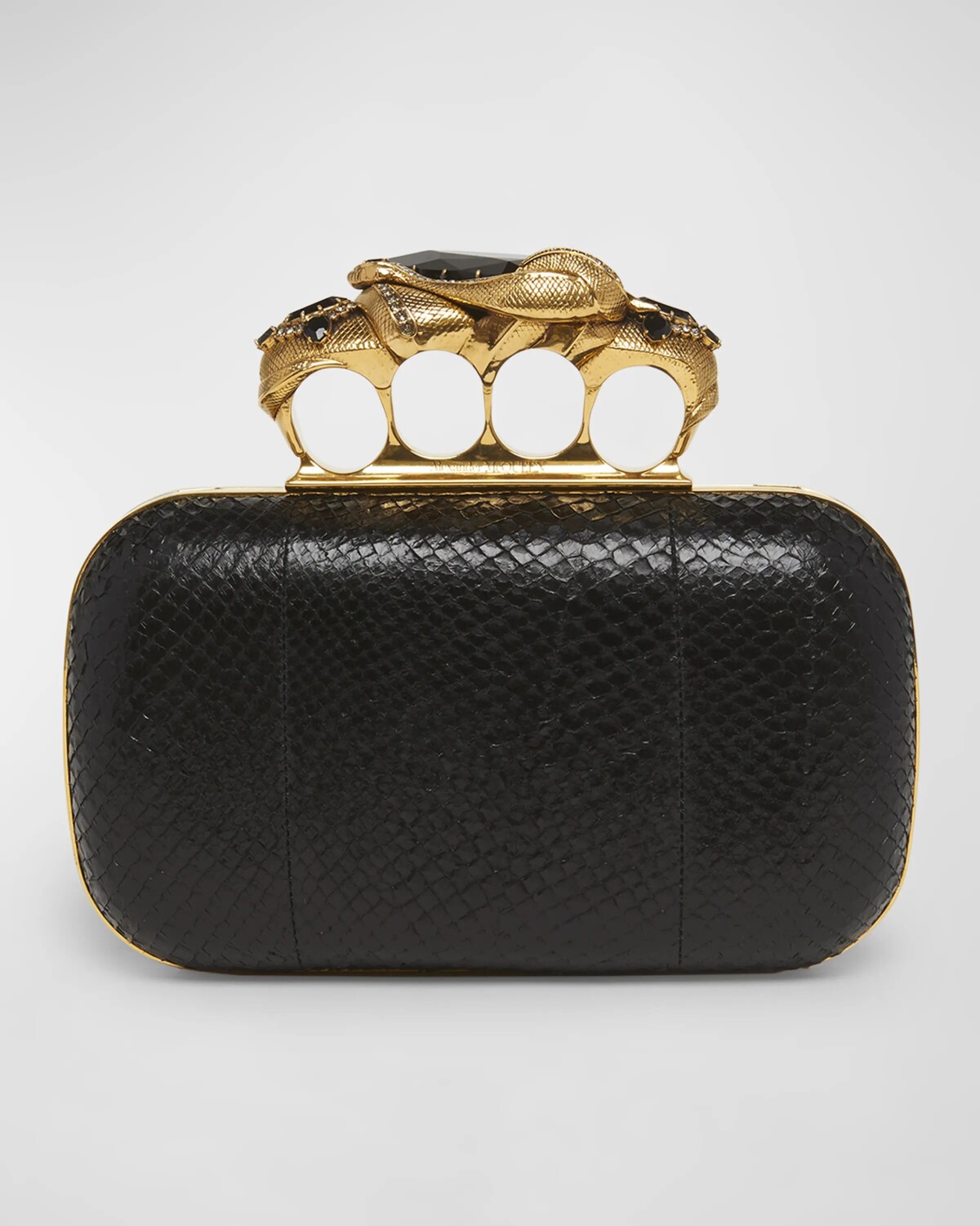 

Клатч The Snake с четырьмя кольцами Alexander Mcqueen, черный