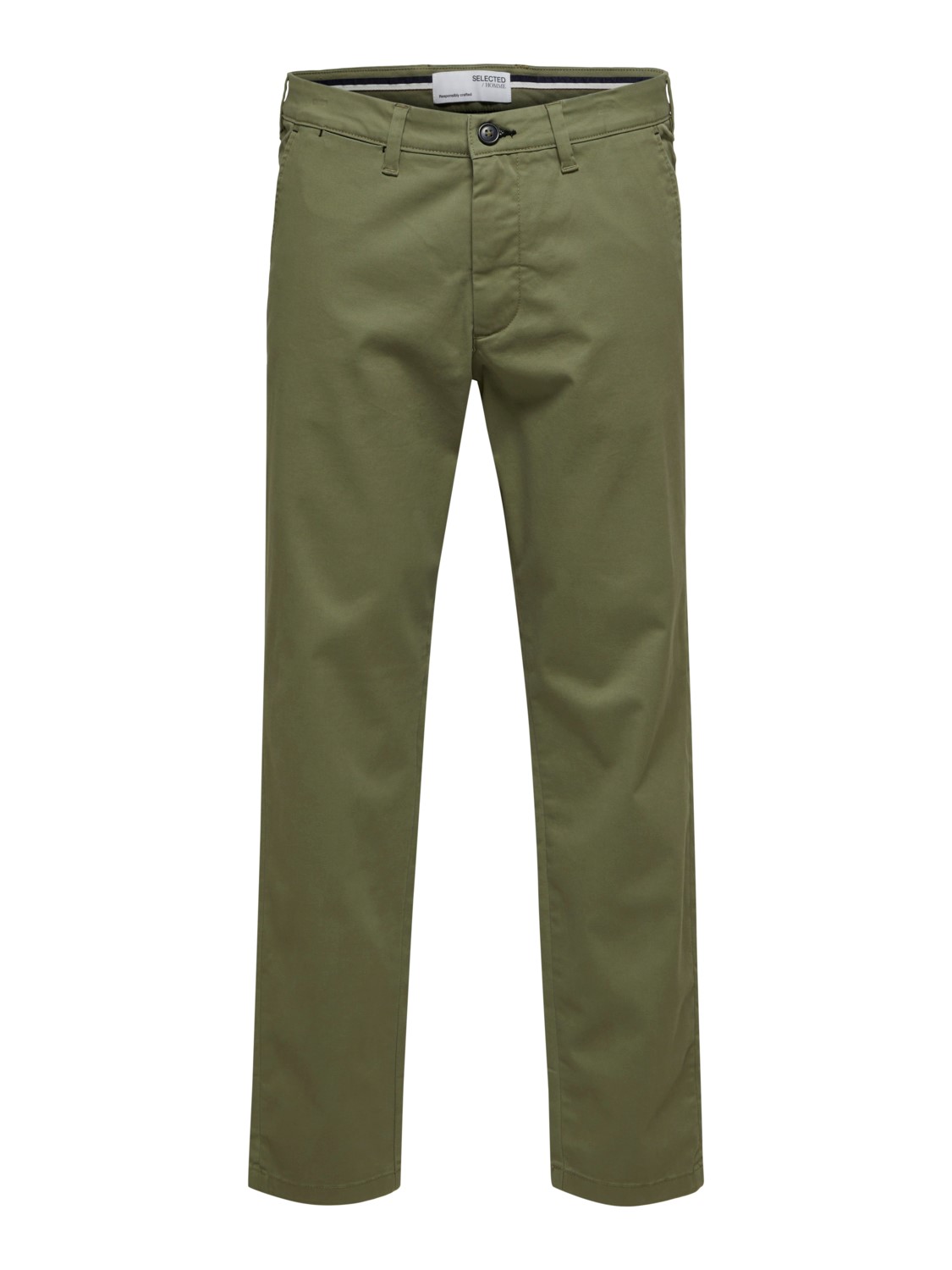 Тканевые брюки SELECTED HOMME Stoff/Chino MILES FLEX slim, зеленый тканевые брюки timezone stoff chino slim jannotz slim оливковый
