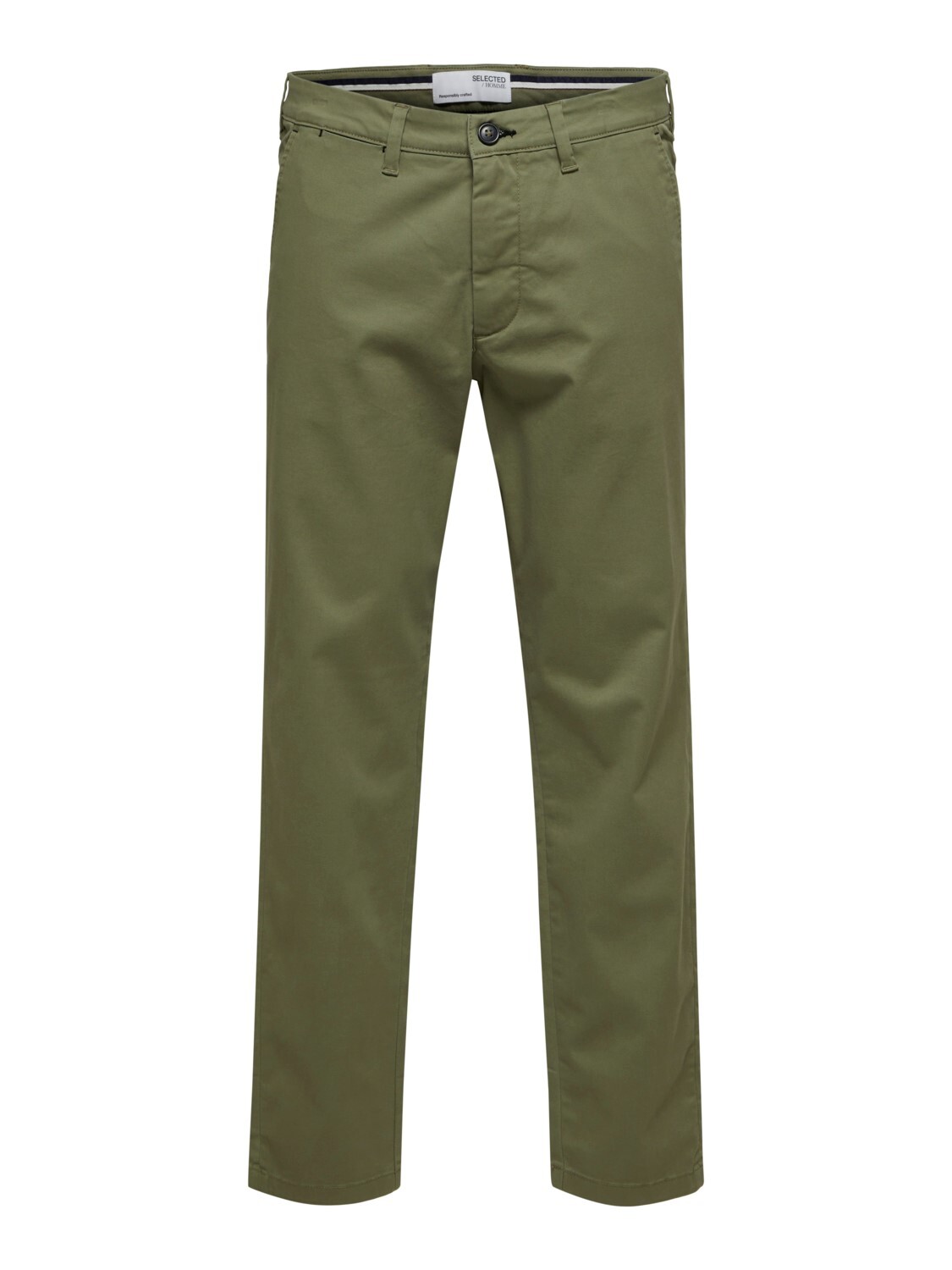 

Тканевые брюки SELECTED HOMME Stoff/Chino MILES FLEX slim, зеленый