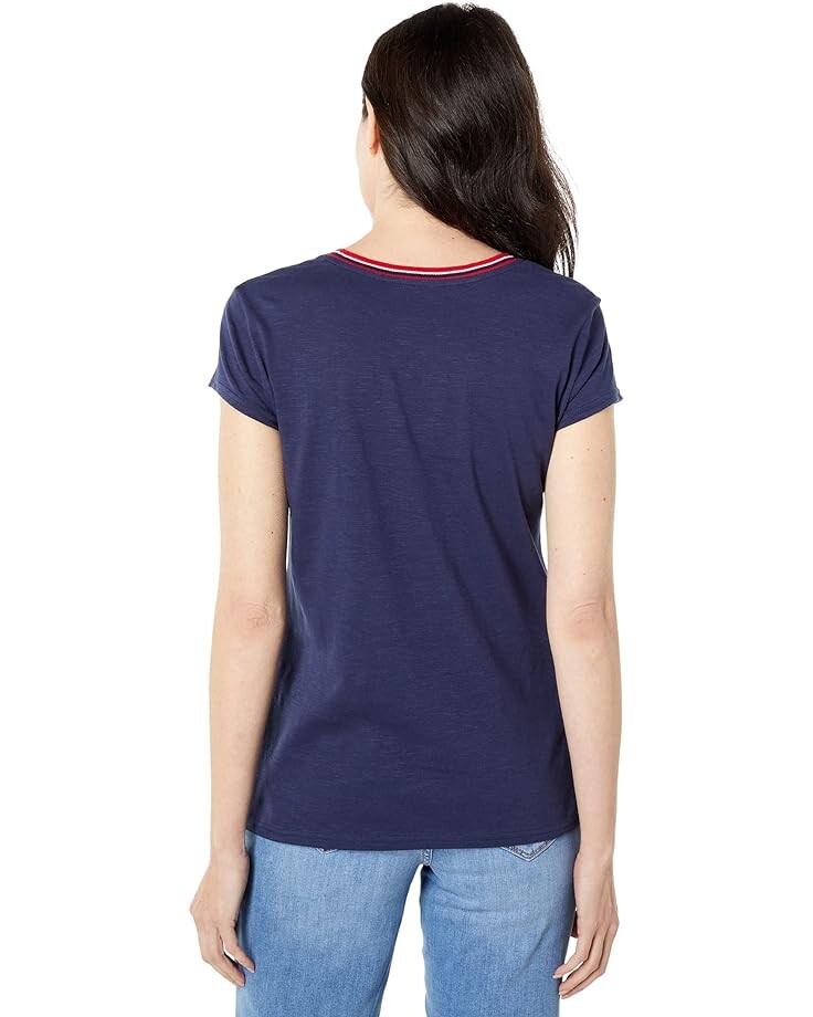 

Футболка U.S. POLO ASSN. Crew Neck Graphic Ringer Tee, цвет Classic Navy