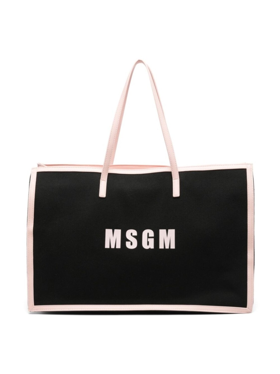 

MSGM Kids сумка-тоут с контрастной окантовкой и логотипом, черный
