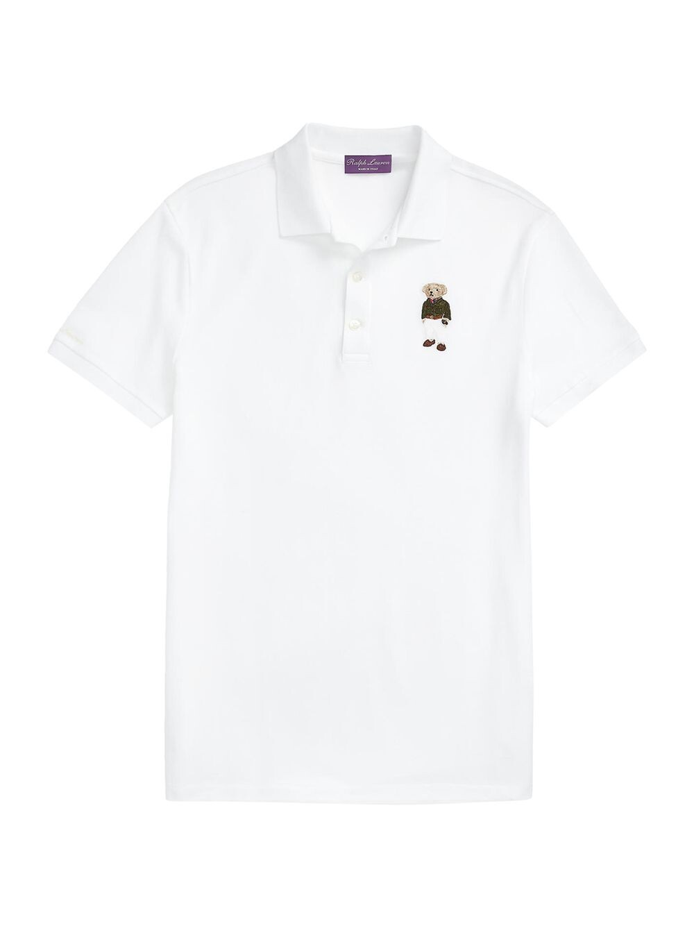 

Рубашка поло с вышивкой медведя Polo Ralph Lauren Purple Label, белый