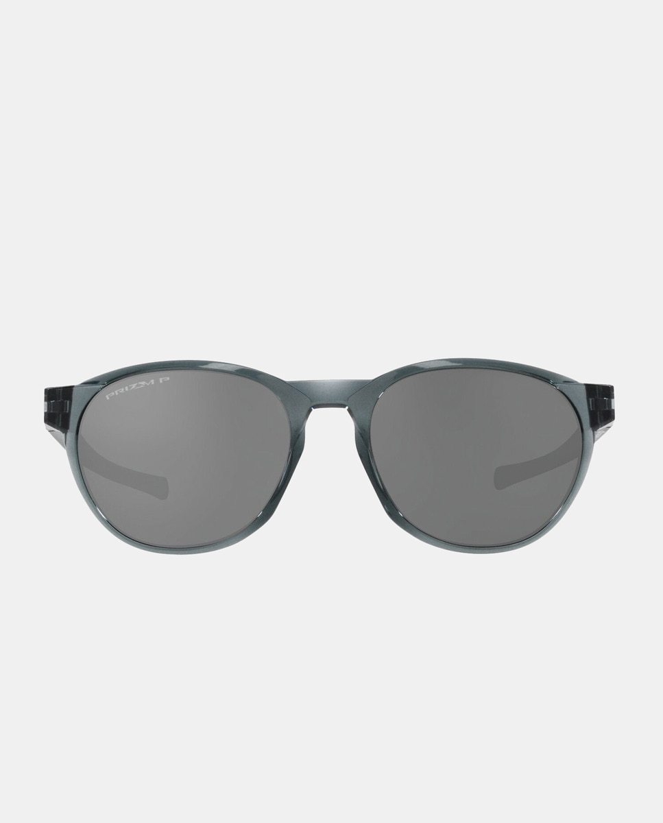 цена Круглые мужские солнцезащитные очки в черной оправе Oakley, черный
