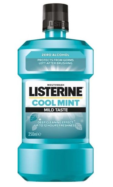 цена Жидкость для полоскания рта Listerine Cool Mint Łagodny Smak, 250 g