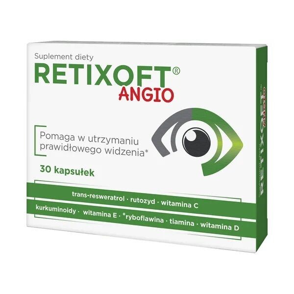 

Капсулы для улучшения зрения Retixoft Angio Kapsułki , 30 шт