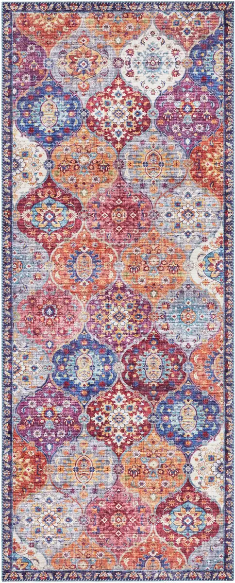 

ELLE DECORATION Runner "Kashmir Ghom", прямоугольный, восточный, восточный, короткий ворс, винтаж, гостиная, спальня 80х200 см, цвет multi