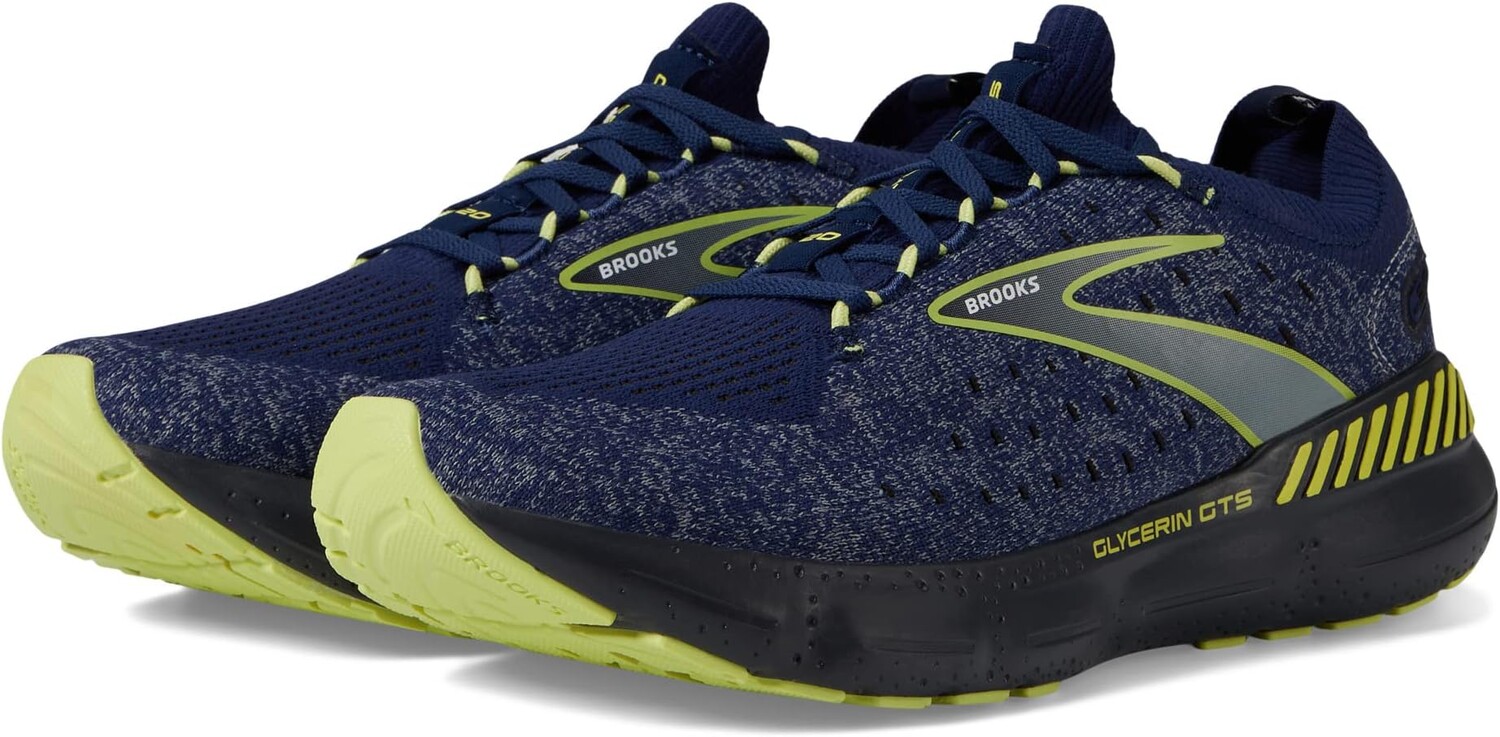 

Кроссовки Glycerin StealthFit GTS 20 Brooks, цвет Blue/Ebony/Lime, Черный