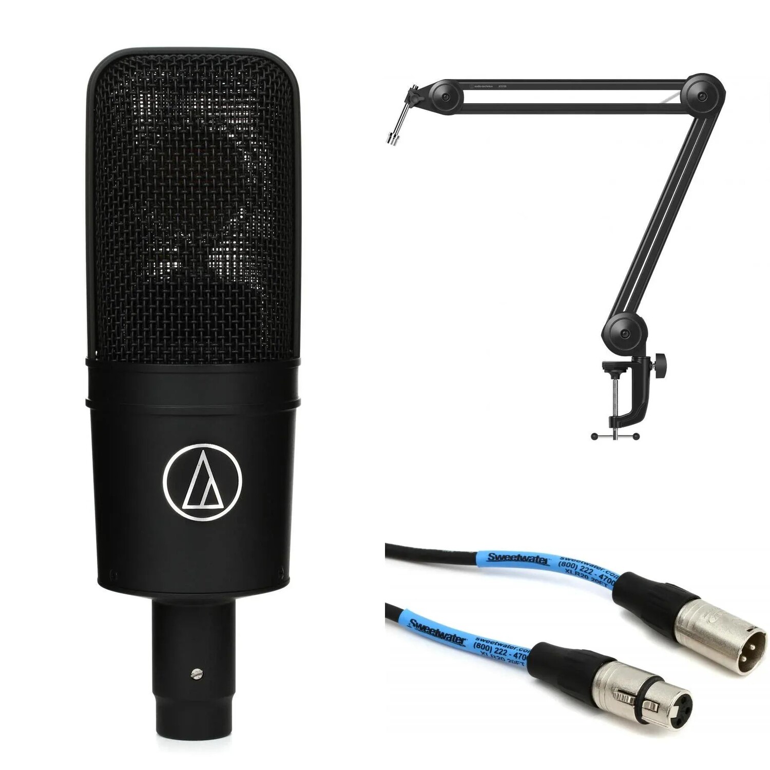 

Audio-Technica AT4040 Конденсаторный микрофон с большой диафрагмой и подставка для вещания в комплекте