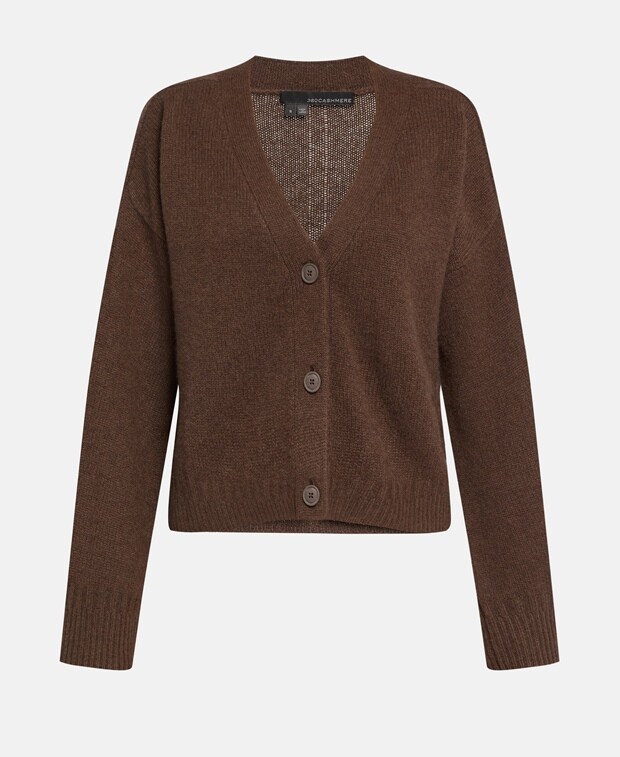 

Кашемировый кардиган 360Cashmere, темно коричневый