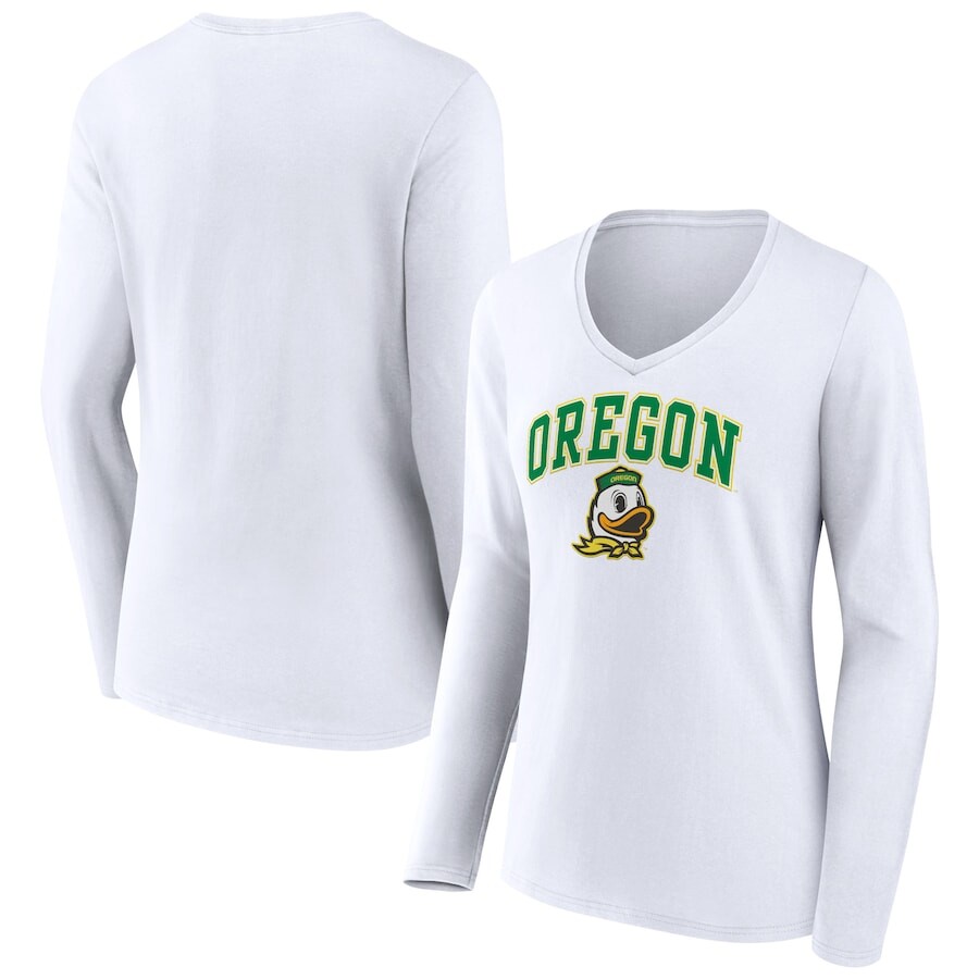 

Футболка с длинным рукавом Fanatics Branded Oregon Ducks, белый