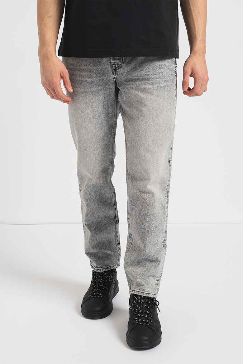 Прямые джинсы с потертым эффектом Allsaints, серый