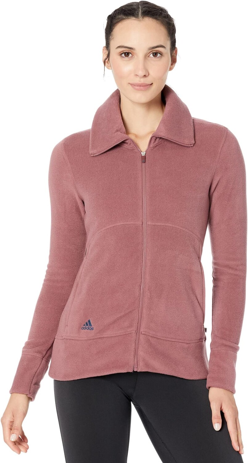 

Куртка Full Zip Fleece Jacket adidas, цвет Quiet Crimson