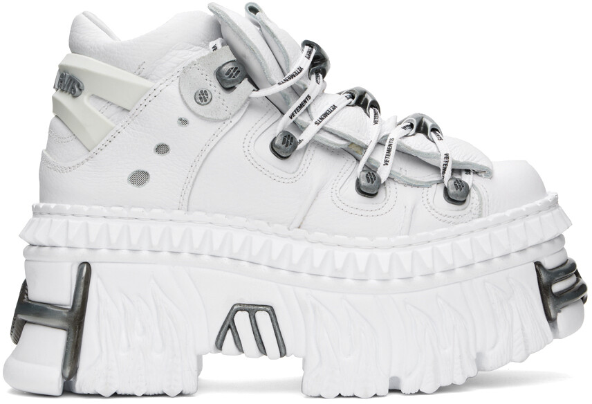 

Белые кроссовки на платформе New Rock Edition Vetements, цвет White