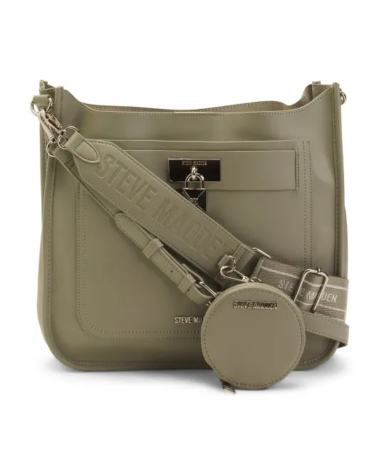 

Кроссбоди Jessie с 2 ремнями и сумочкой для монет Steve Madden, цвет Olive