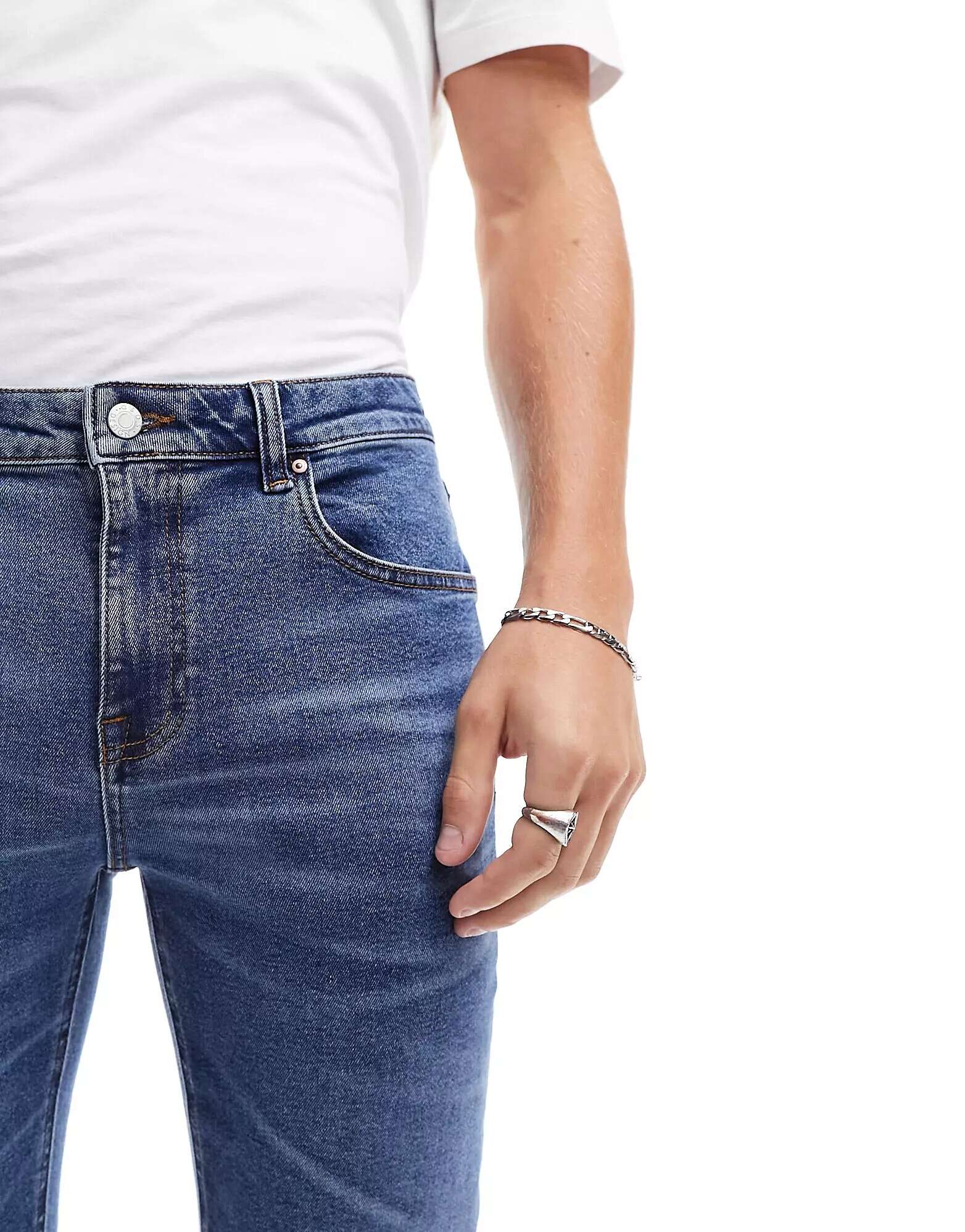 Синие джинсы скинни ASOS джемпер asos базовый 40 размер