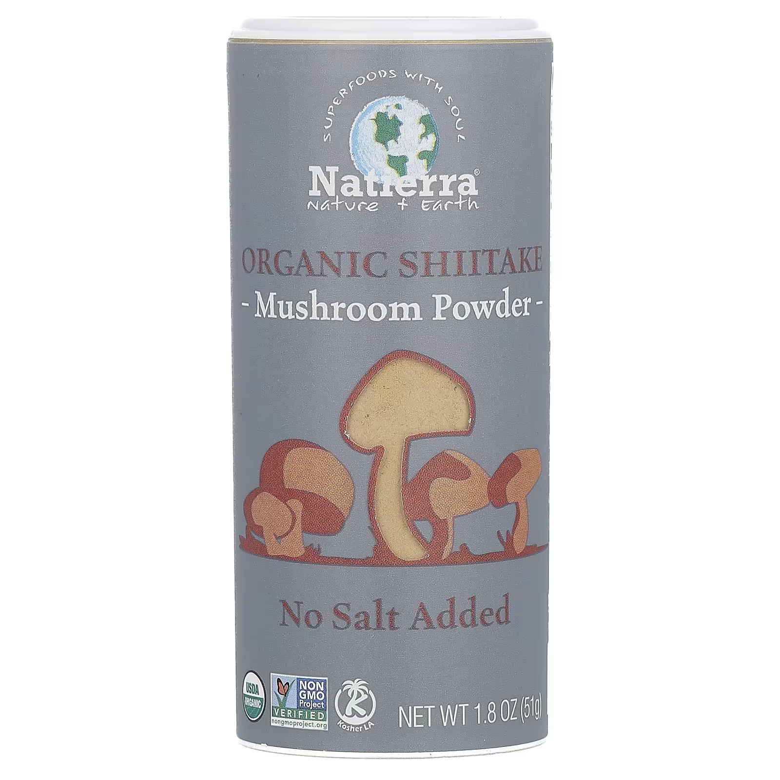 Шейкер органический Natierra для порошка грибов шиитаке, 51 г грибы шиитаке семена