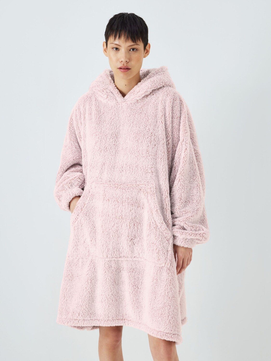

Толстовка Oversized Lounge с высоким ворсом John Lewis, розовый