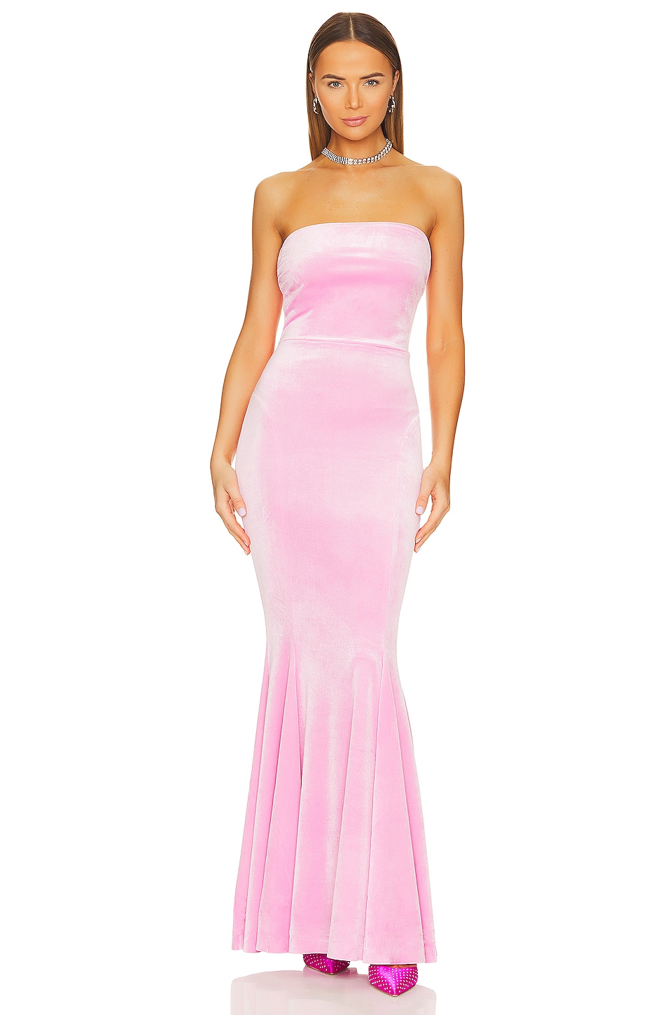 Платье Norma Kamali Fishtail Gown, цвет Candy Pink купальник norma kamali marissa цвет candy pink