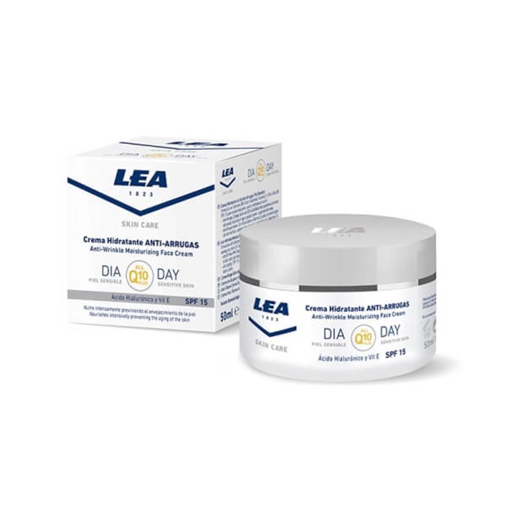Крем против морщин Skin care crema facial anti-arrugas q10 Lea, 50 мл крем для лица lift effect против морщин 50 мл balea
