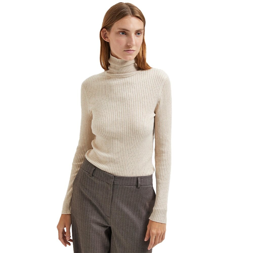 

Свитер Selected Lydia Costa Roll Neck, бежевый
