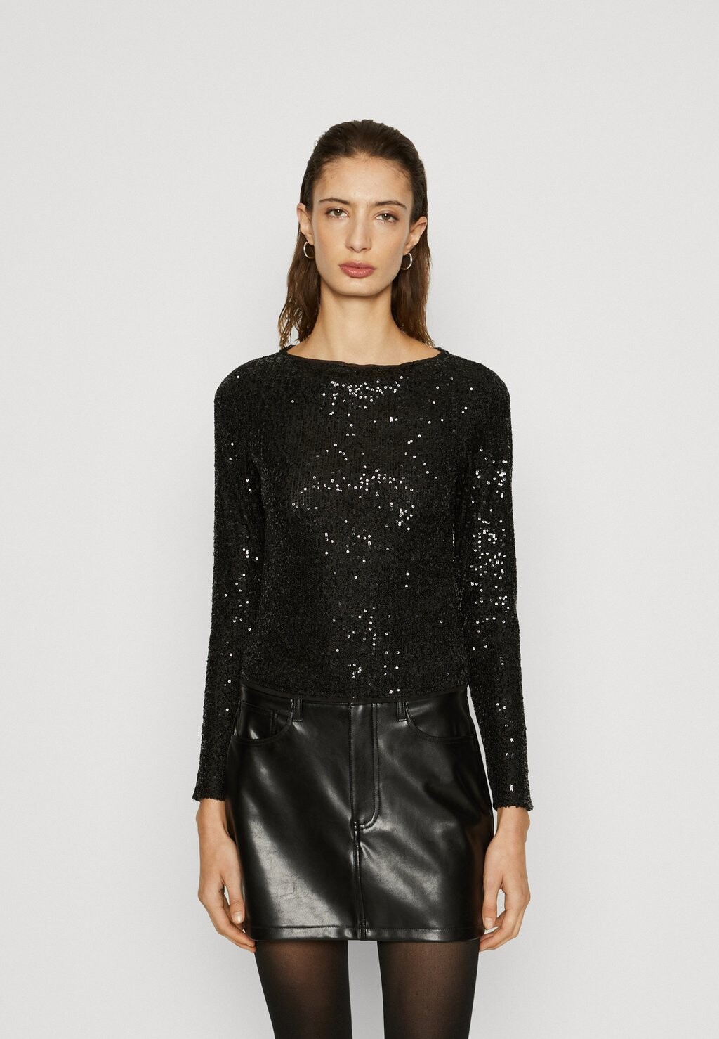 

Футболка с длинными рукавами Sparkle Mockneck Top Abercrombie & Fitch