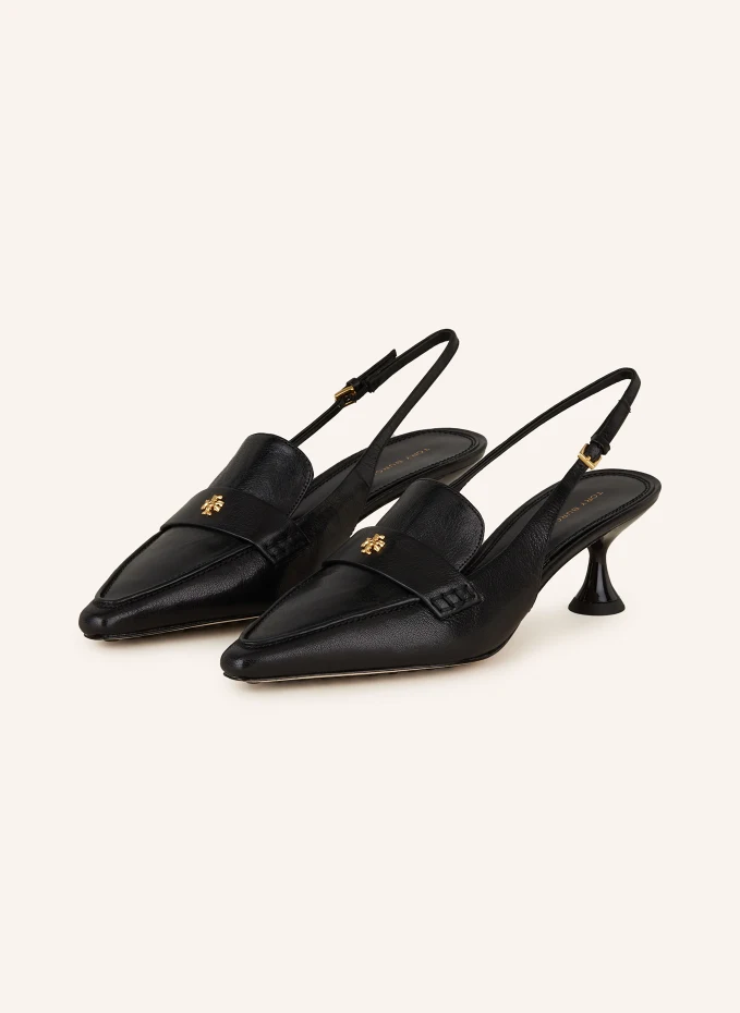 

Туфли-лодочки с ремешком на пятке Tory Burch, черный