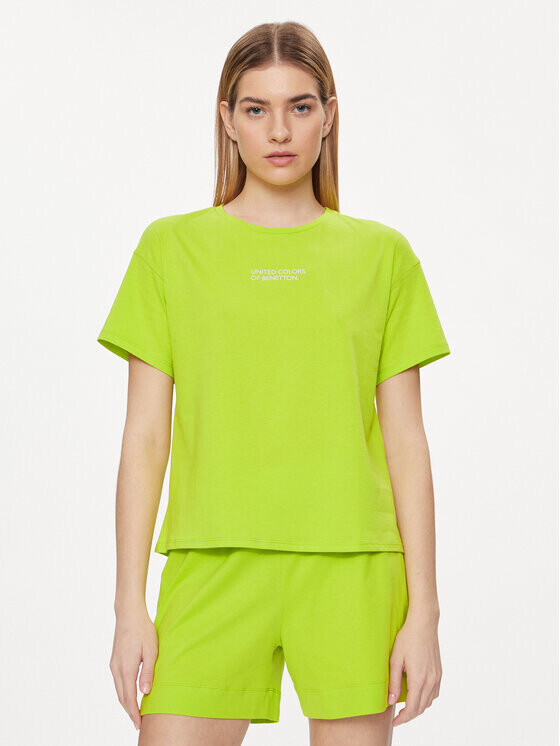 

Пижамная футболка стандартного кроя United Colors Of Benetton, зеленый
