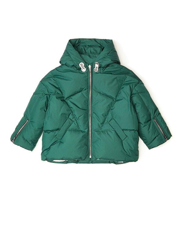 цена Зеленое пальто с капюшоном для мальчика Khrisjoy