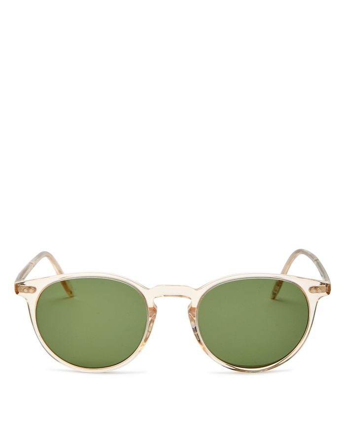 цена Круглые солнцезащитные очки, 49 мм Oliver Peoples