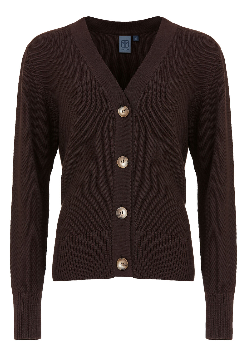 

Толстовка elkline Strickjacke Reiskornstrick Basic Verstrickt, цвет chocolate