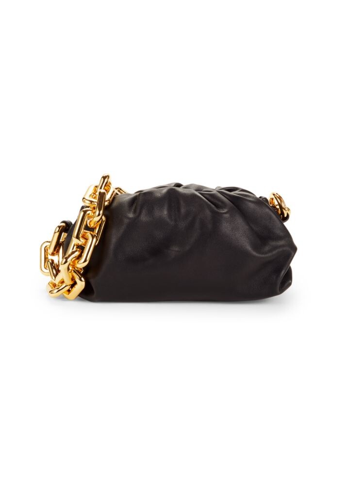 

Кожаная сумка через плечо с массивной цепочкой Bottega Veneta, черный