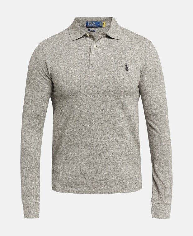 

Рубашка-поло с длинными рукавами Polo Ralph Lauren, серый