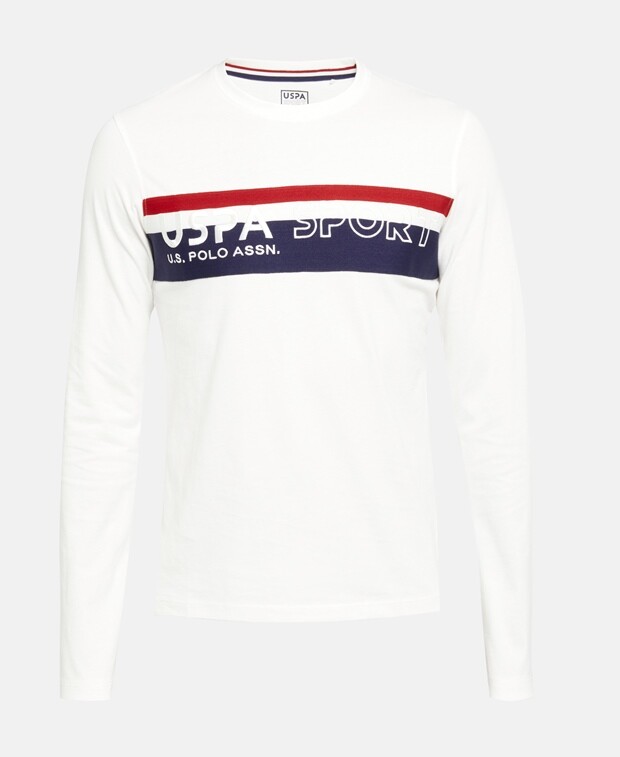 

Топ с длинными рукавами U.S. Polo Assn., цвет Wool White