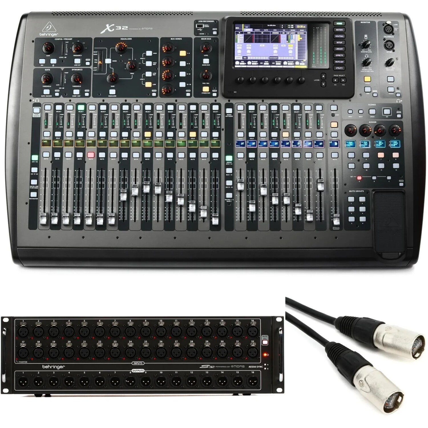 

Цифровой микшер Behringer X32 со сценическим блоком S32IO
