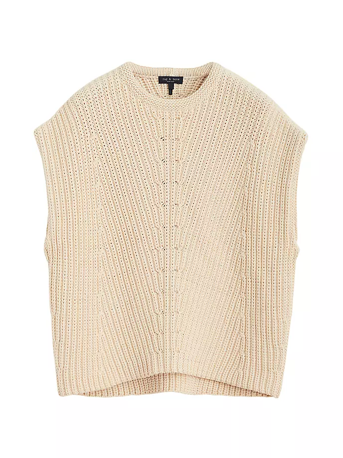 

Вязаный жилет Shane из хлопковой смеси Rag & Bone, цвет light dove