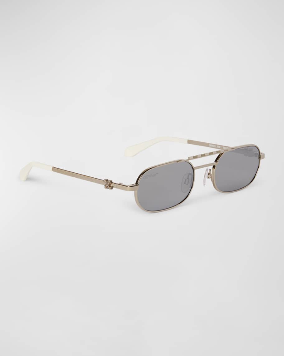 

Мужские солнцезащитные очки-авиаторы Baltimore Oval Off-White