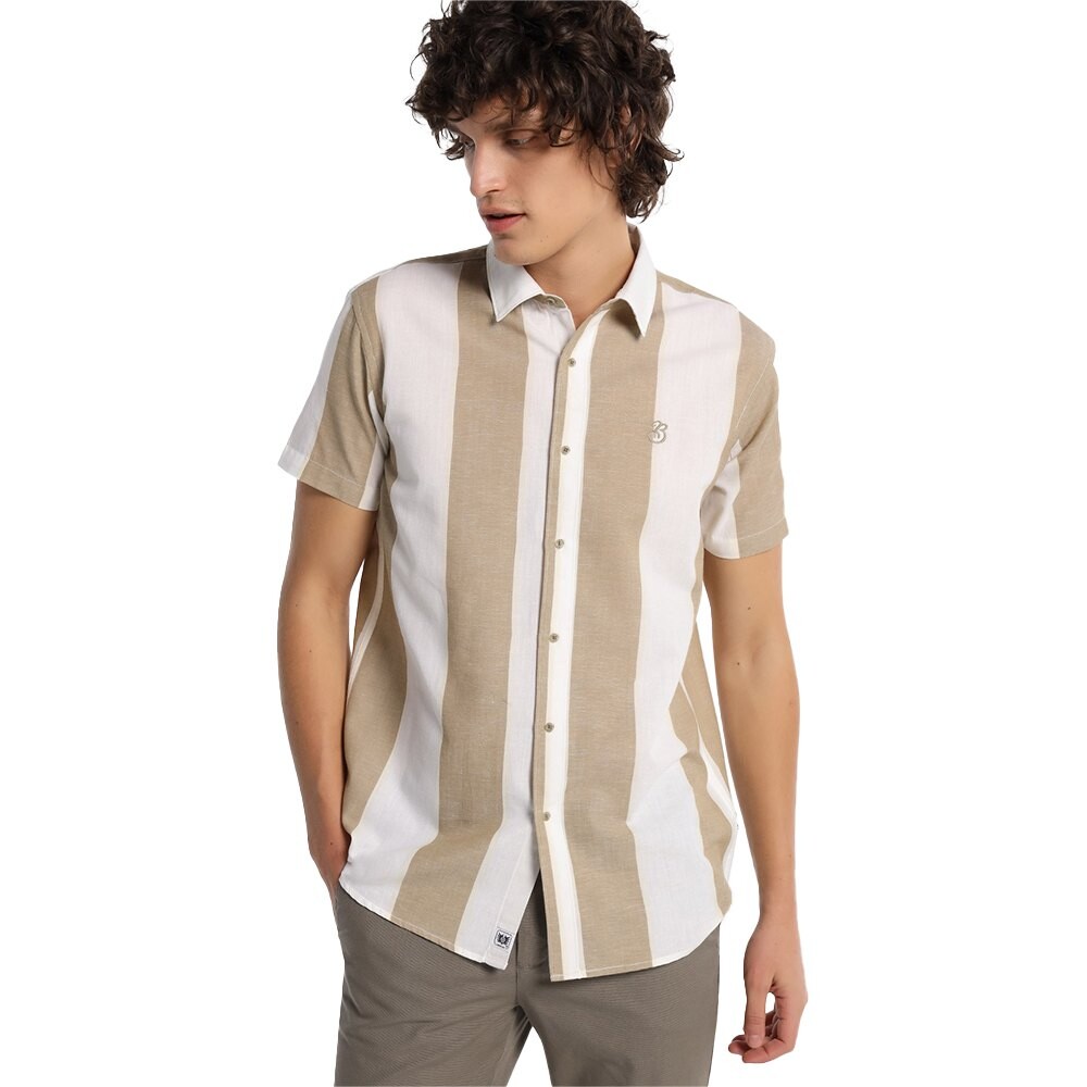 

Рубашка с коротким рукавом Bendorff Woven Stripe, бежевый
