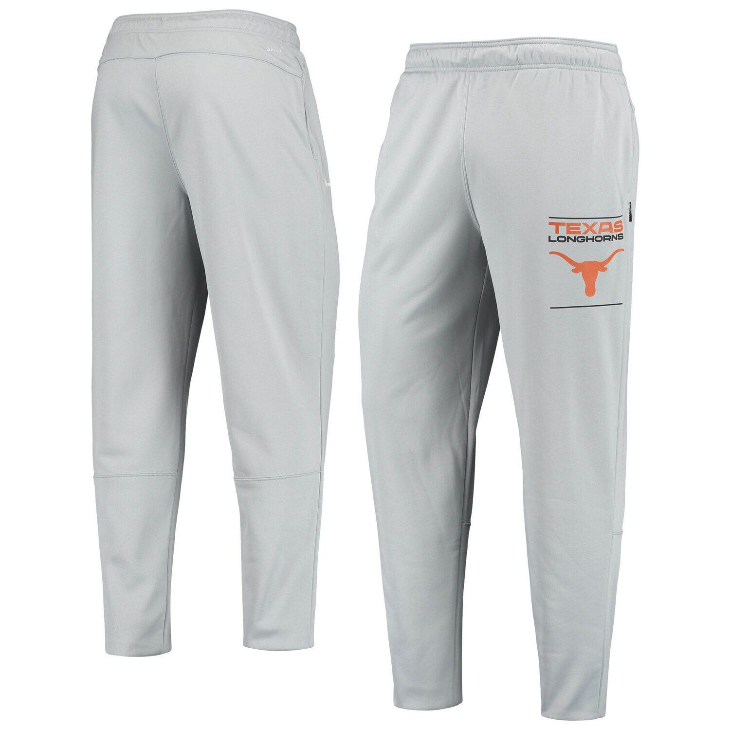 

Мужские серебряные брюки Texas Longhorns 2021 Sideline Performance Nike, Серый
