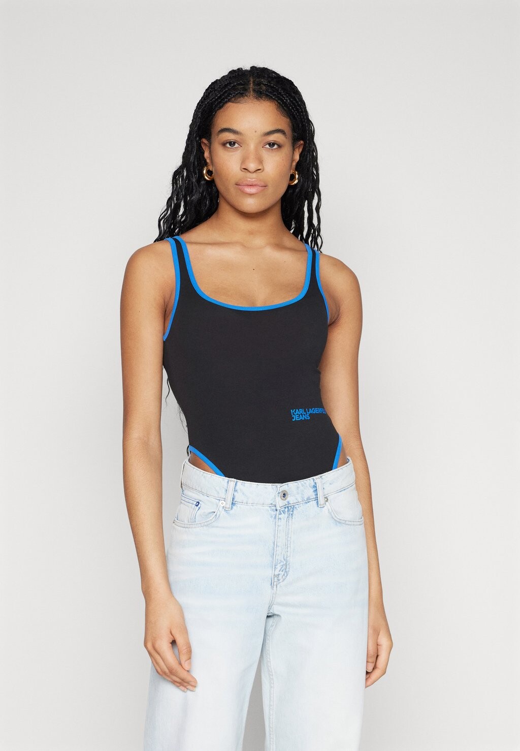 

Боди LOW NECK TANK Karl Lagerfeld Jeans, антрацит