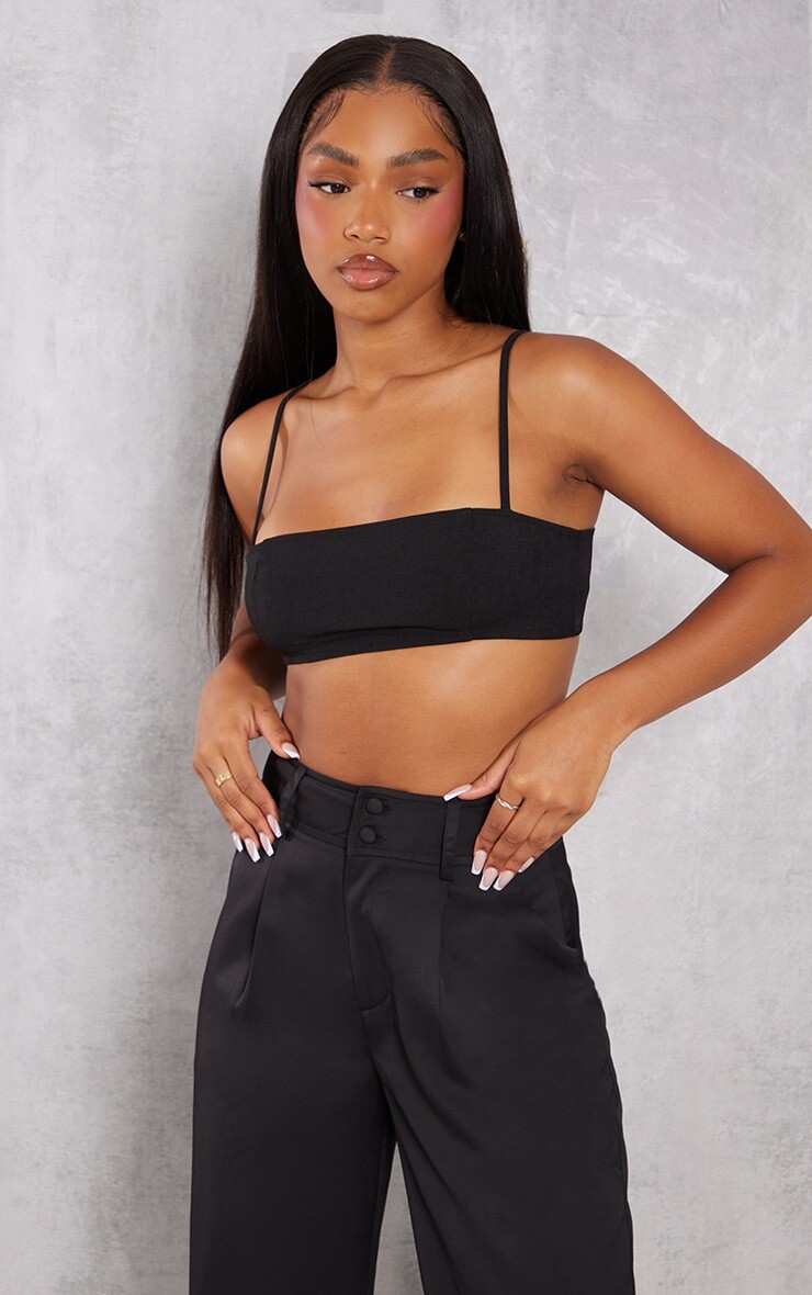 

PrettyLittleThing Черный бюстгальтер с микро-спагетти по индивидуальному заказу