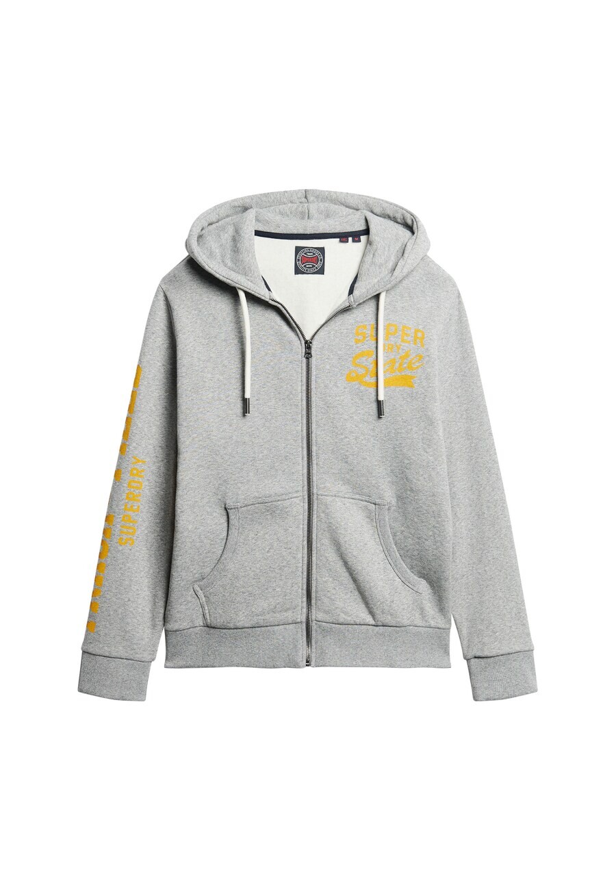 

Спортивная толстовка Superdry Athletic Zip-Up Hoodie, цвет mottled grey