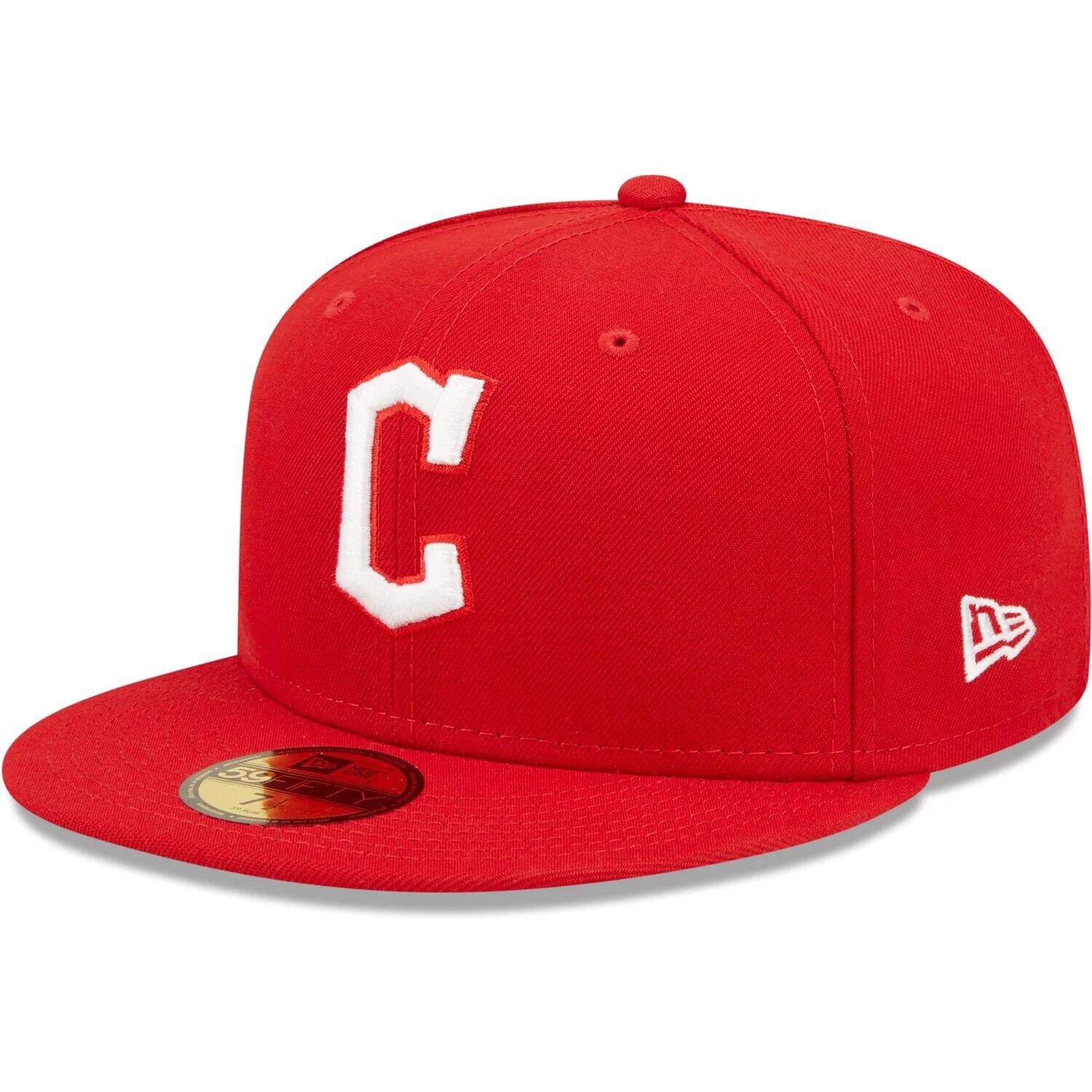 

Мужская кепка New Era красная с логотипом Cleveland Guardians белая 59FIFTY