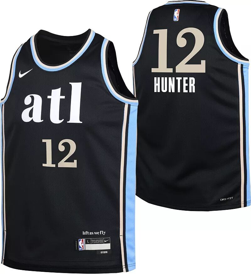 

Черная майка Nike Youth 2023-24 City Edition Atlanta Hawks De'Andre Hunter #12 Swingman